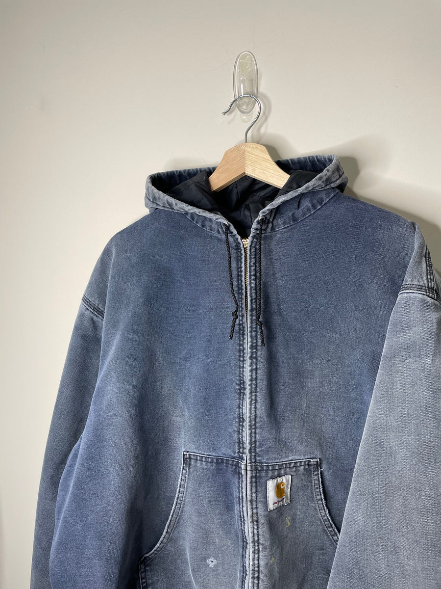 Carhartt denim hooded jacket 2025