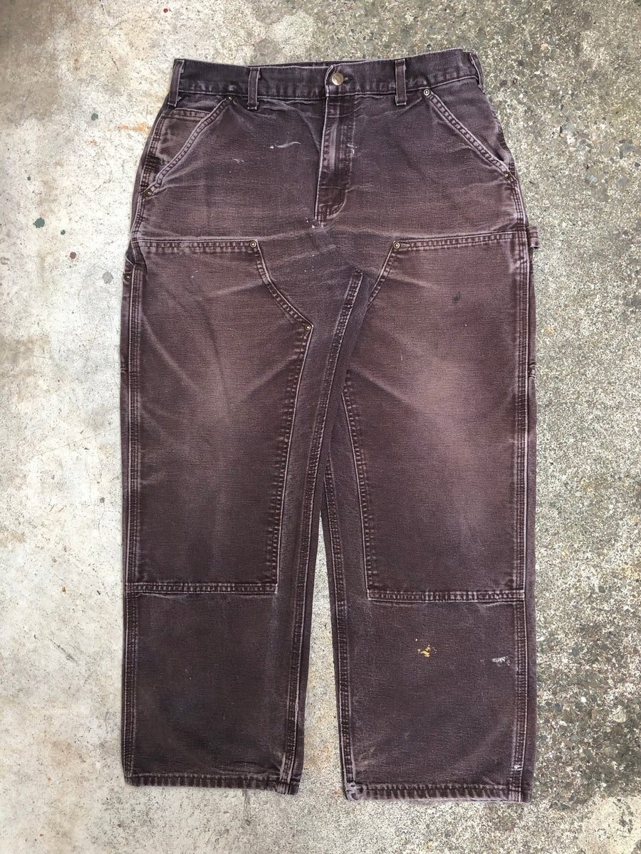 Carhartt Double Front Knee Pants Faded Brown Destroyed Distressed