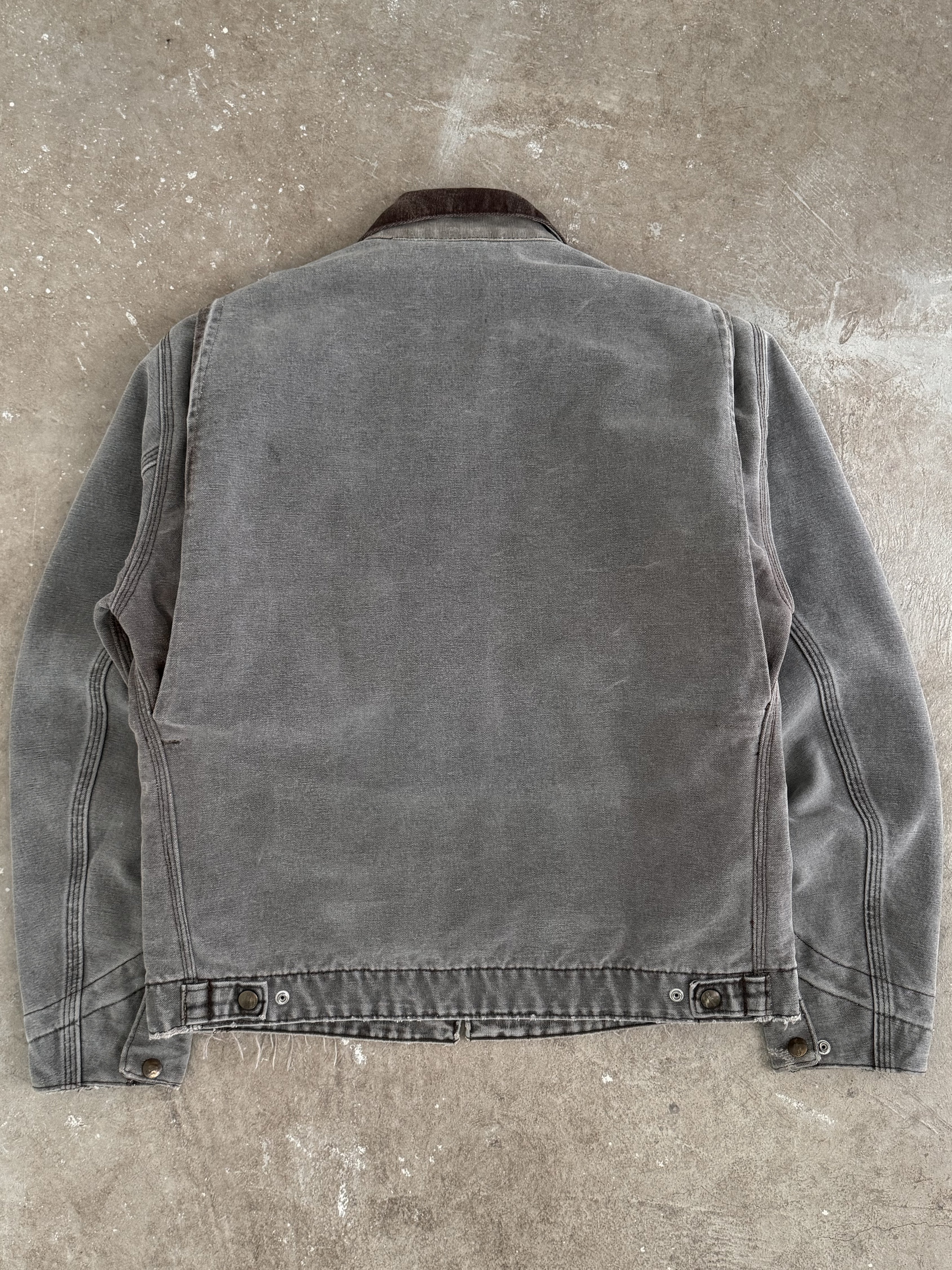 2000s Carhartt Faded Chestnut Grey J97 Detroit Jacket (S