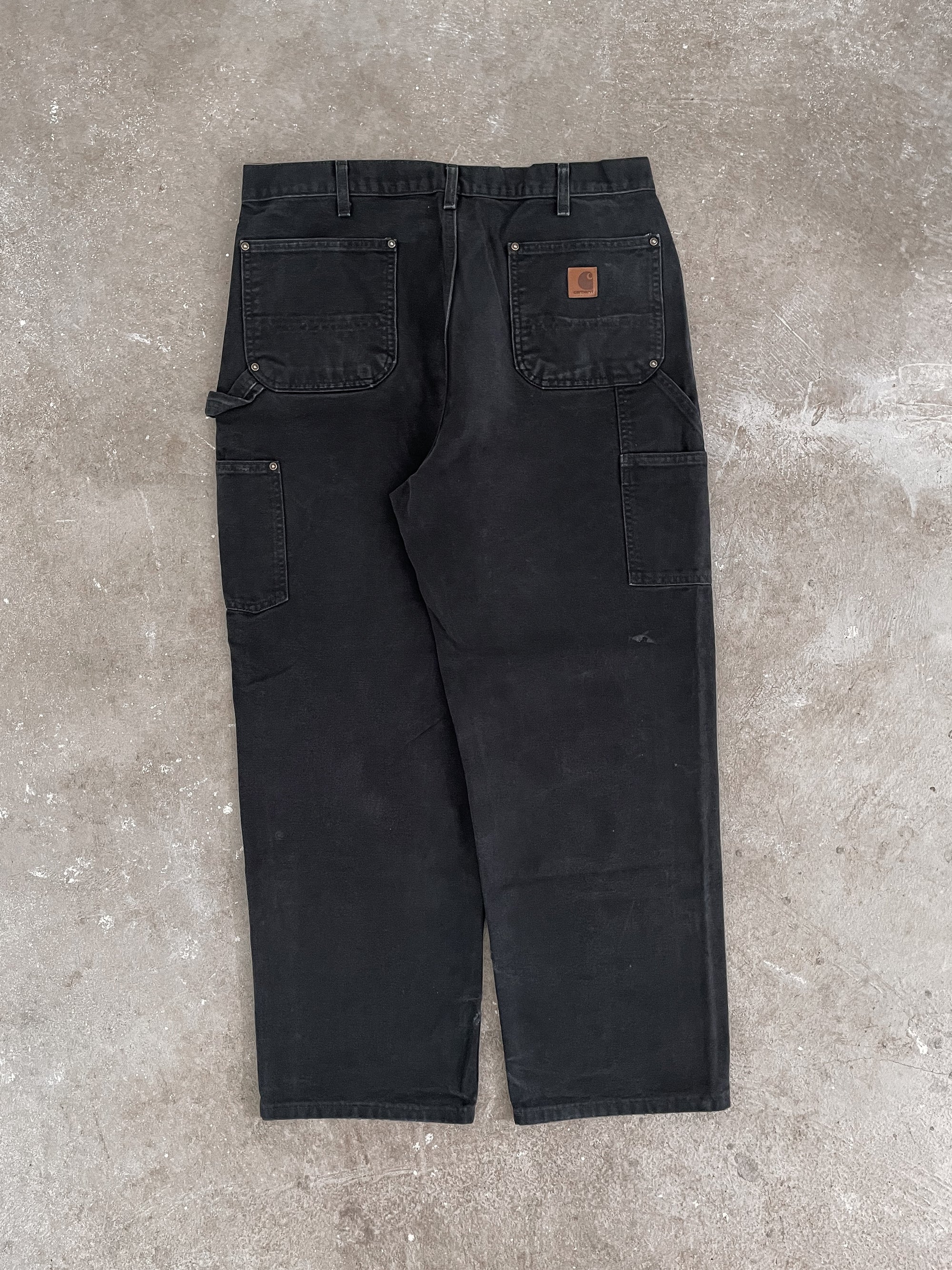 Carhartt B136 Black Double Knee Work Pants (36X29)