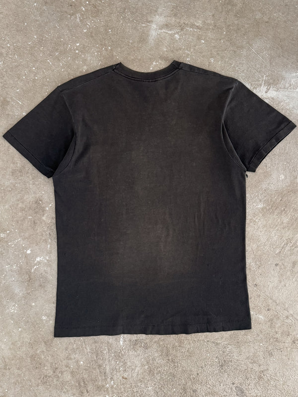 1990s Faded Black Blank Pocket Tee (M)