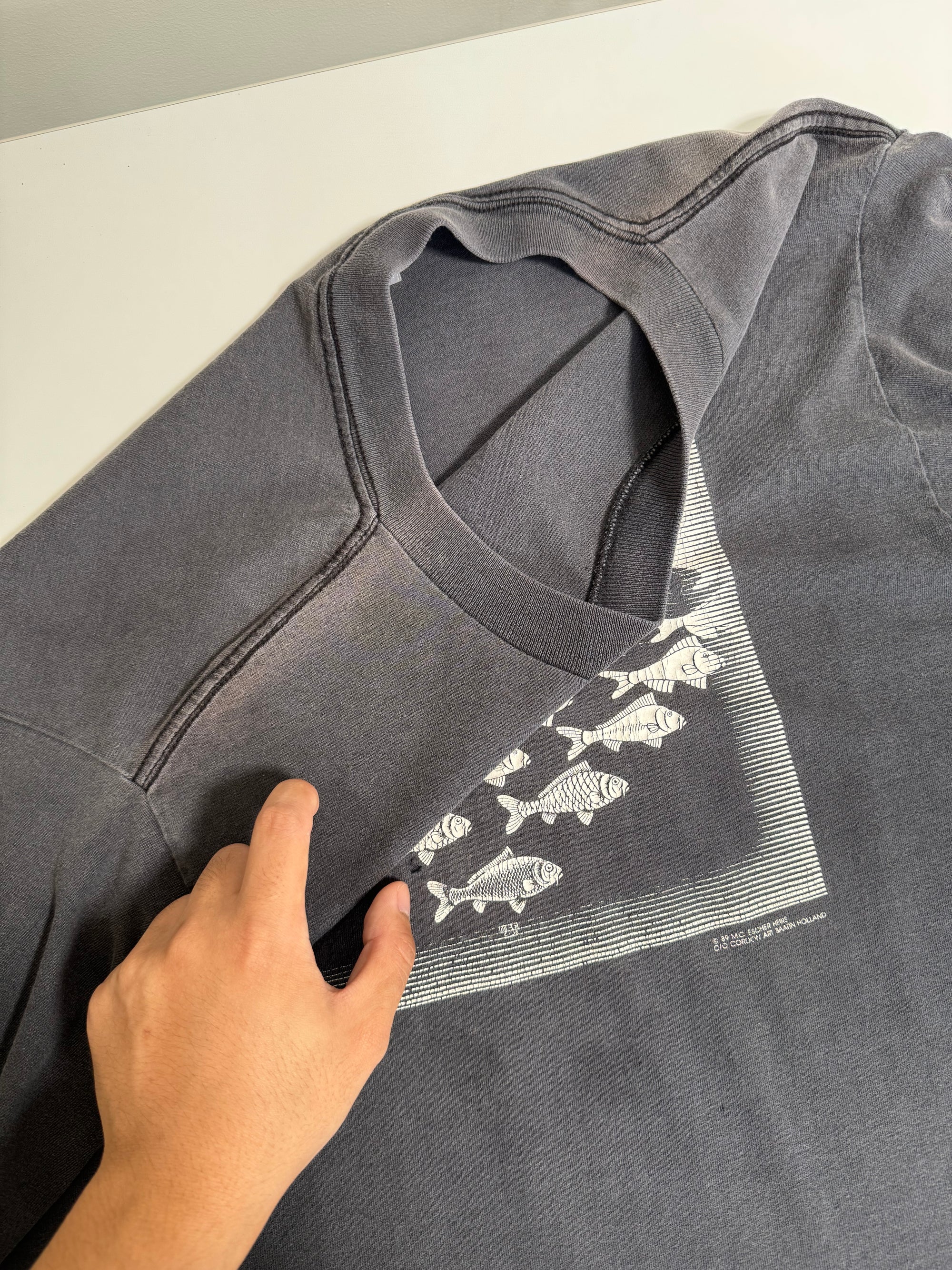 1989 MC Escher "Sky and Water" Faded Tee (M)
