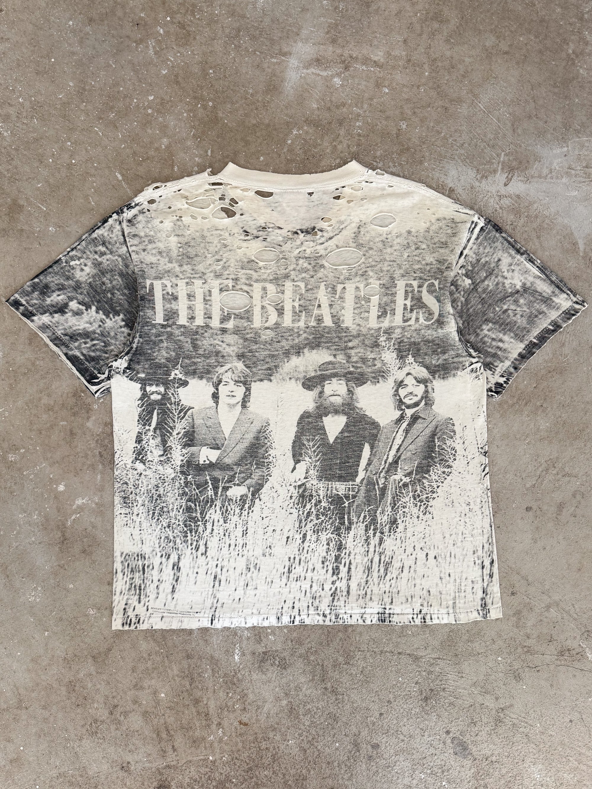 1990s The Beatles Thrashed AOP Tee (L)