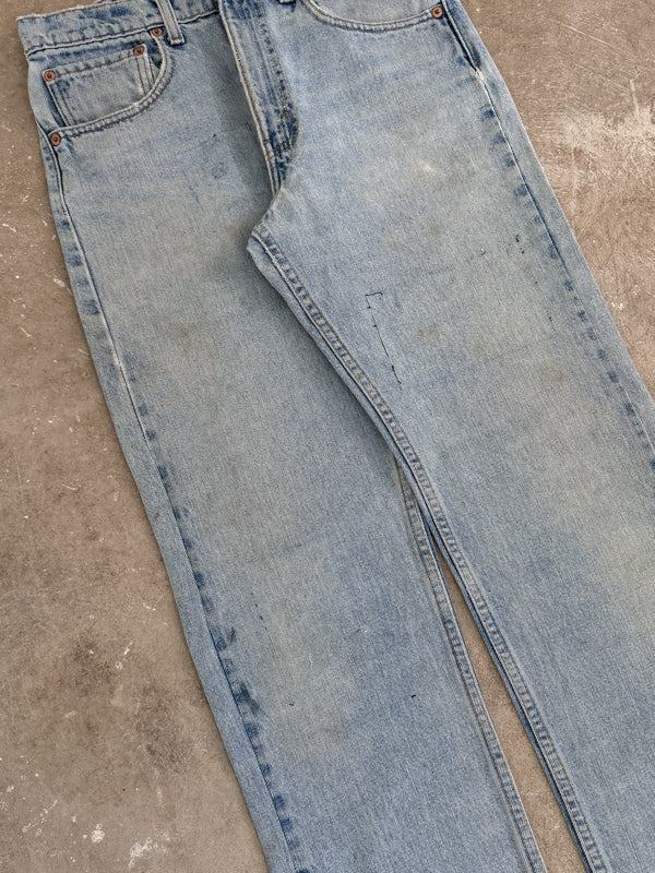 1990s Levis Faded Blue 505 Released Hem (30X32)