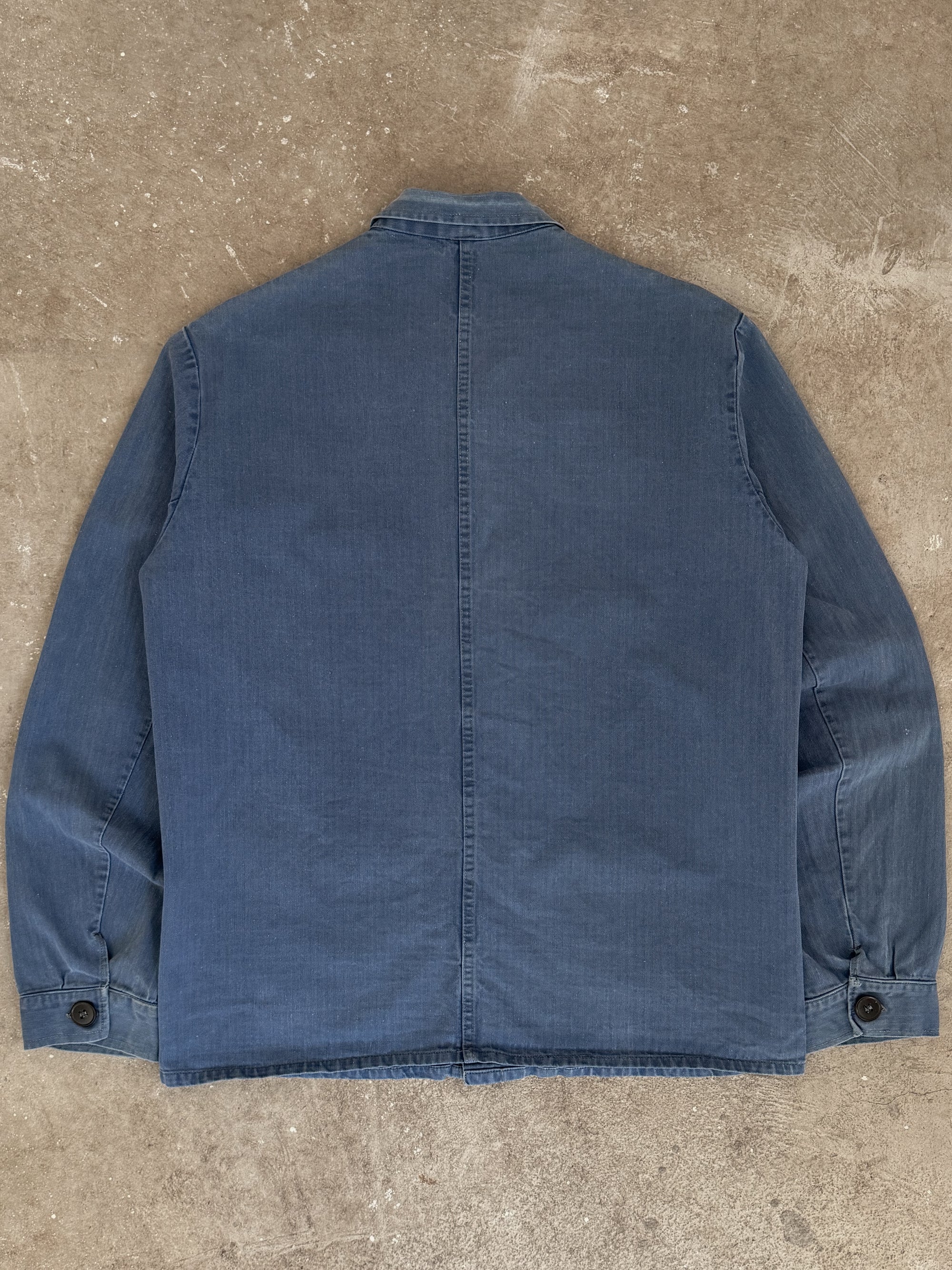 1970s Repaired Blue HBT French Chore Jacket (M)
