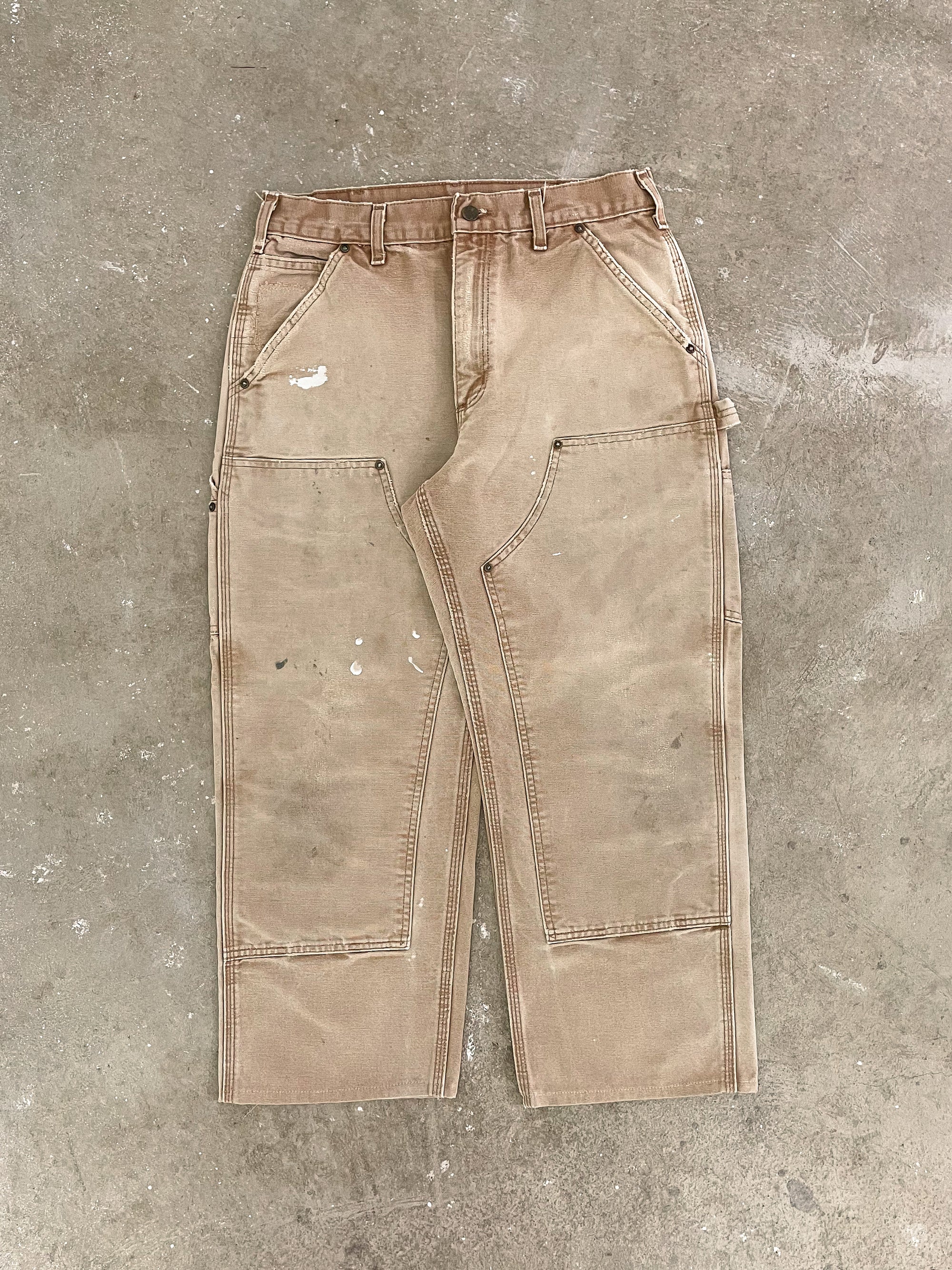 Carhartt B136 Tan Double Knee Work Pants (30X25)