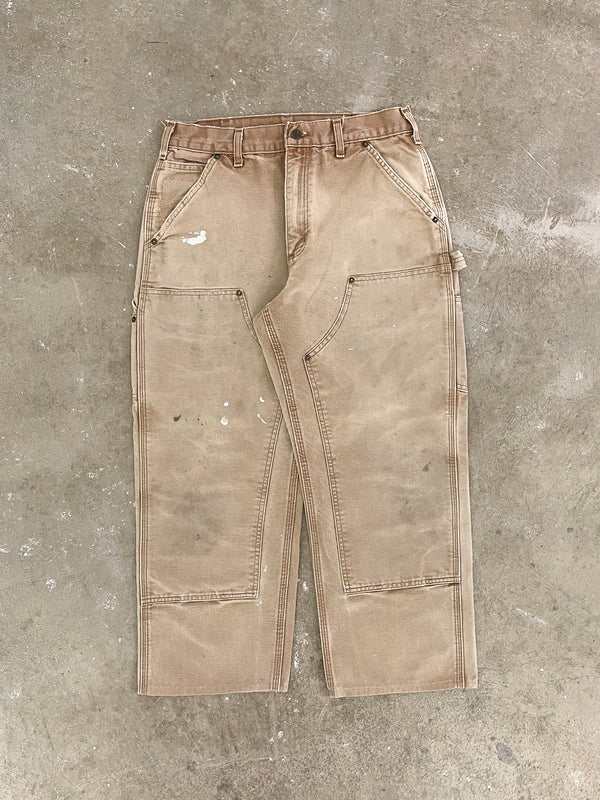 Carhartt B136 Tan Double Knee Work Pants (30X25)