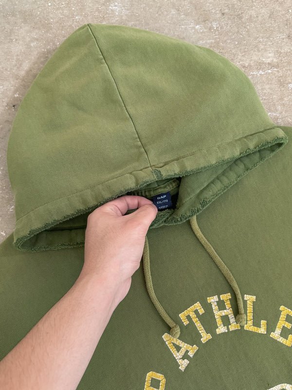 2000s Gap Athletic Thrashed Green Hoodie (XXL)