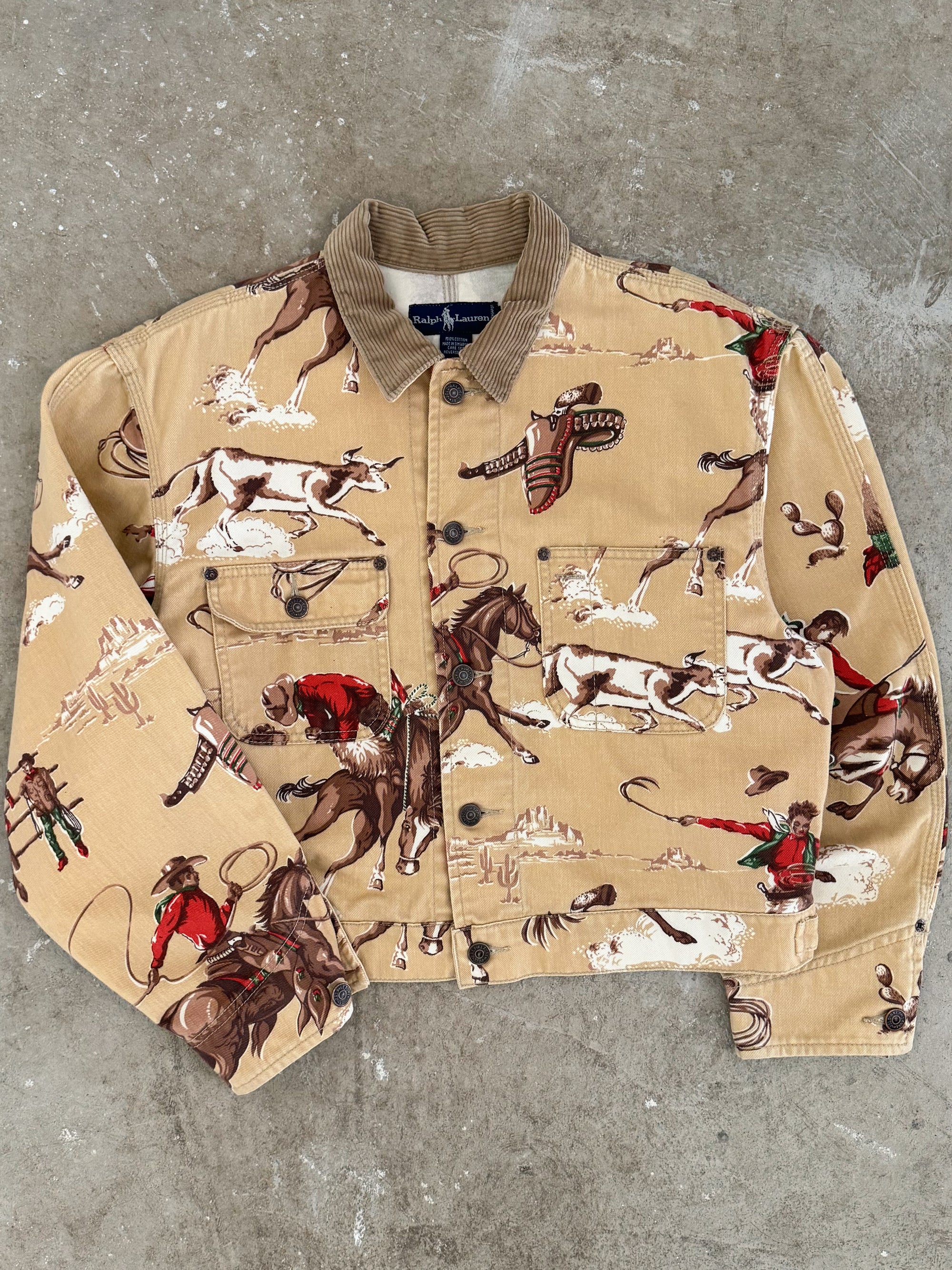 1980s Polo Ralph Lauren Cowboy Cropped Jacket (M)