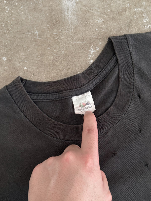 1990s Faded Black Blank Pocket Tee (M)