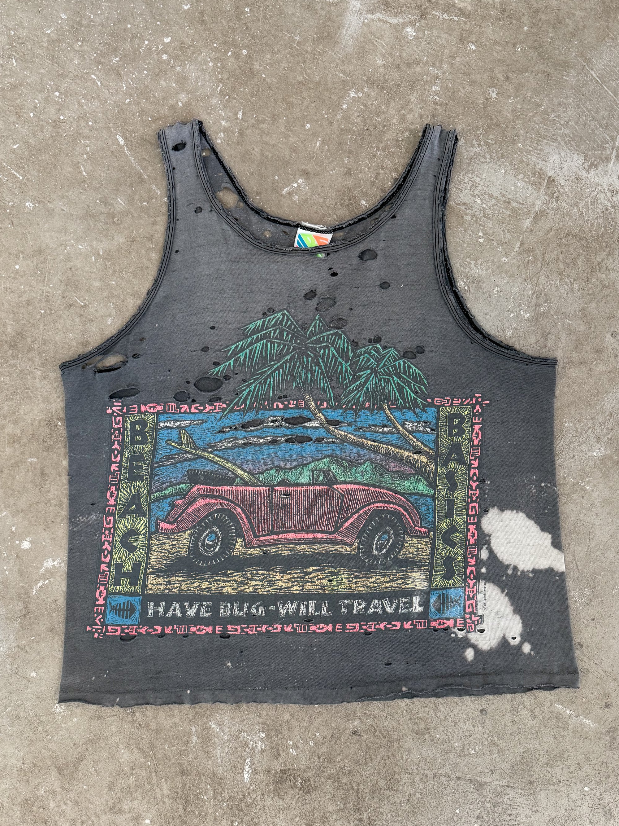 1990s "Have Bug Will Travel" Thrashed Tank Top (M)