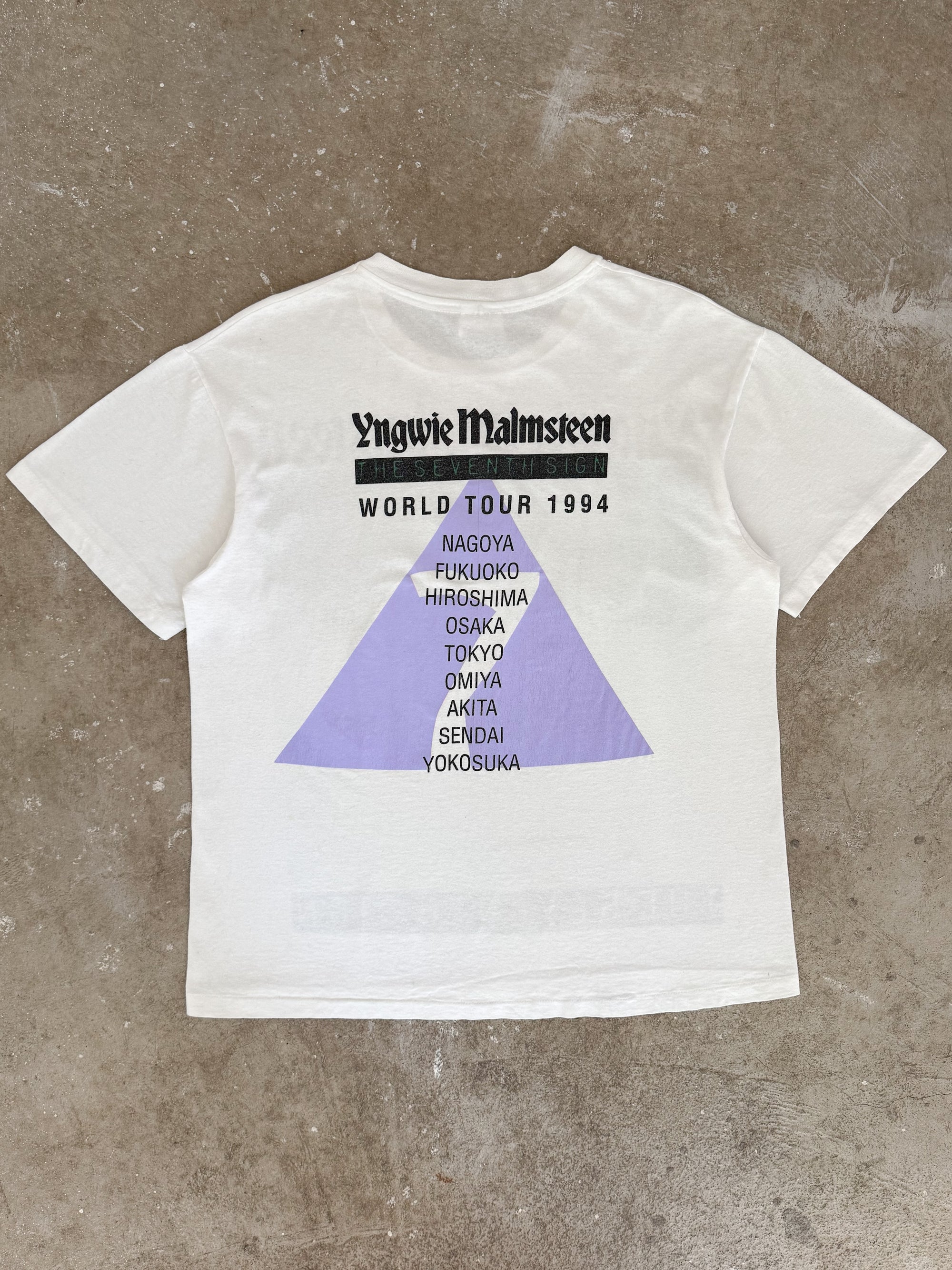 1994 Yngwie Malmsteen "The Seventh Sign" Japan Tour Tee (L)