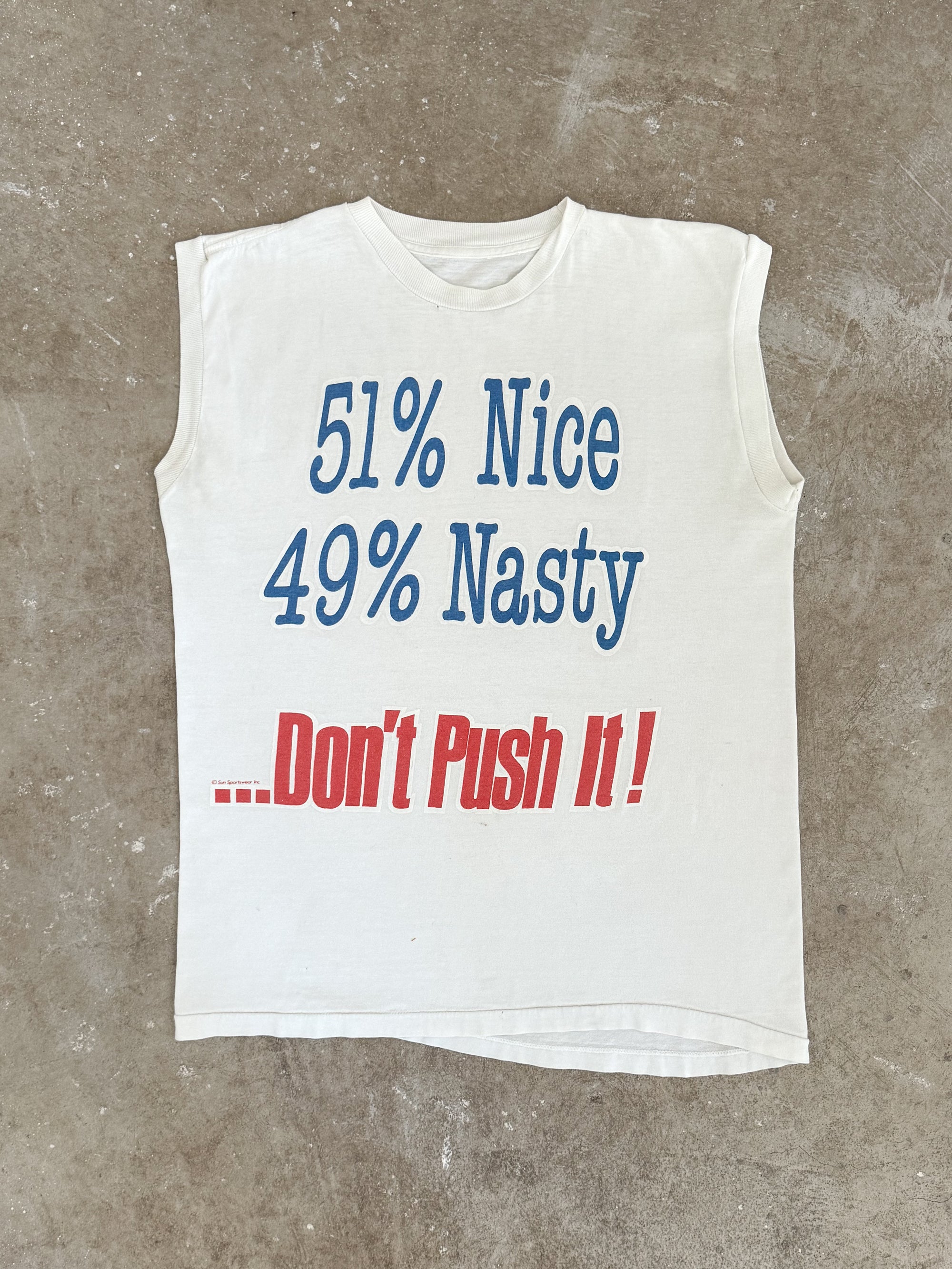 1980s "51% Nice 49% Nasty" Sleeveless Tee (M)