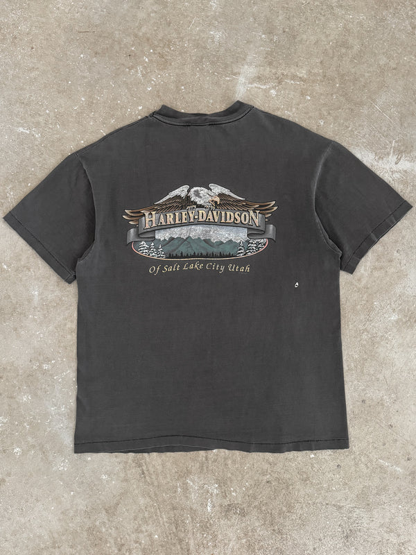 1990s "Harley Davidson Utah" Faded Tee (L)