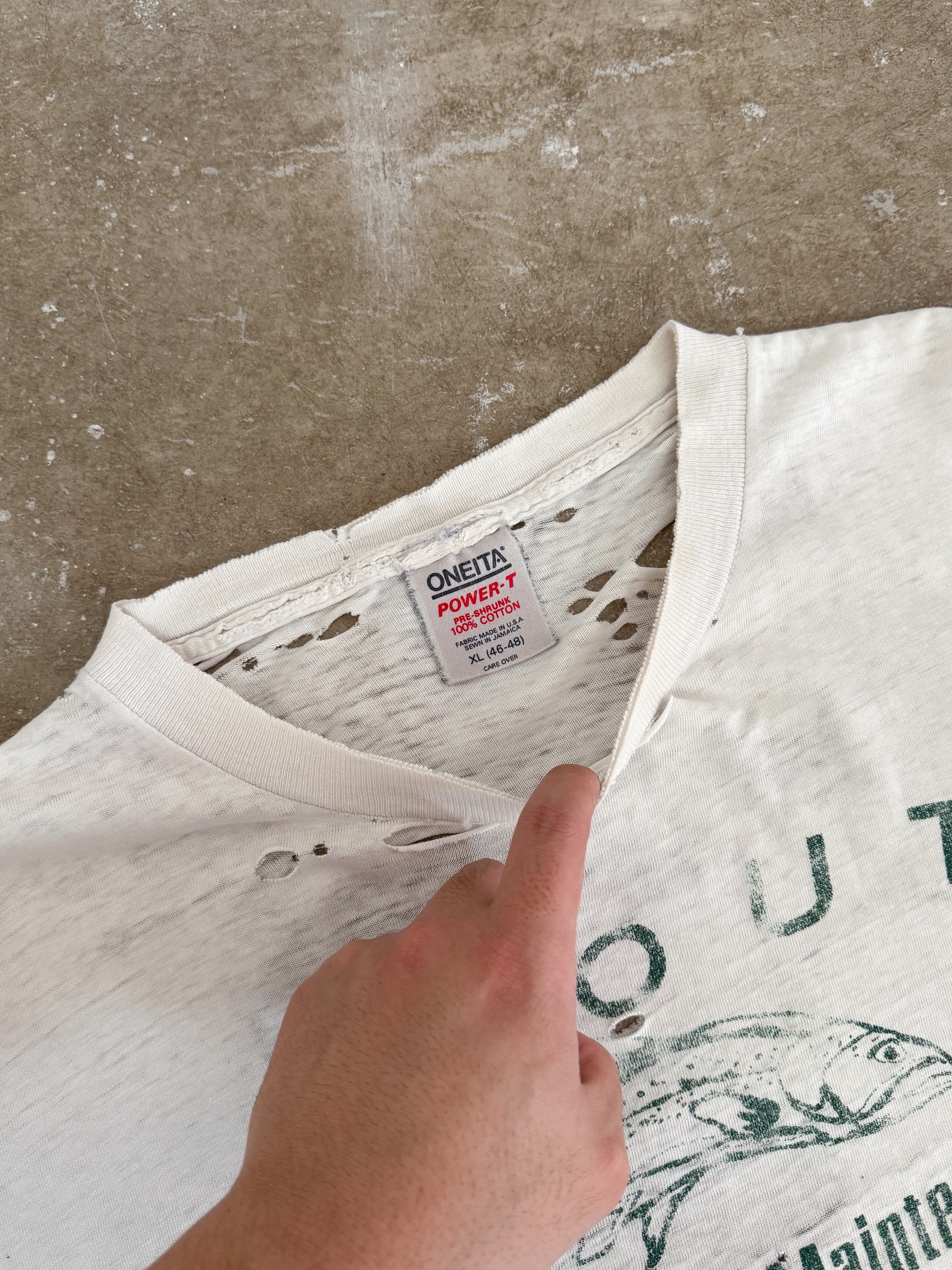 1980s "Trout Landscape" Thrashed Tee (XL)