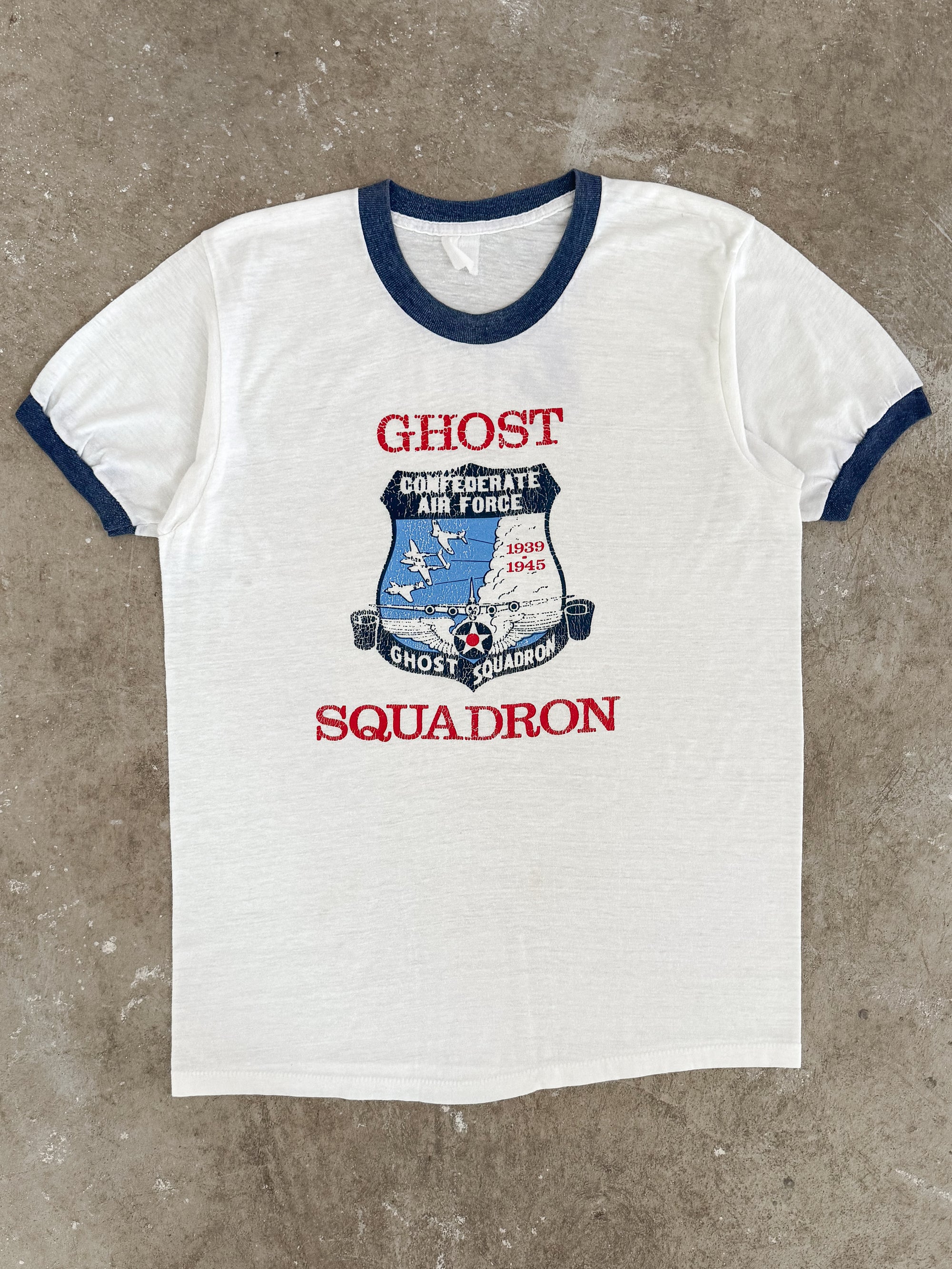 1980s "Ghost Squadron" Ringer Tee (S/M)