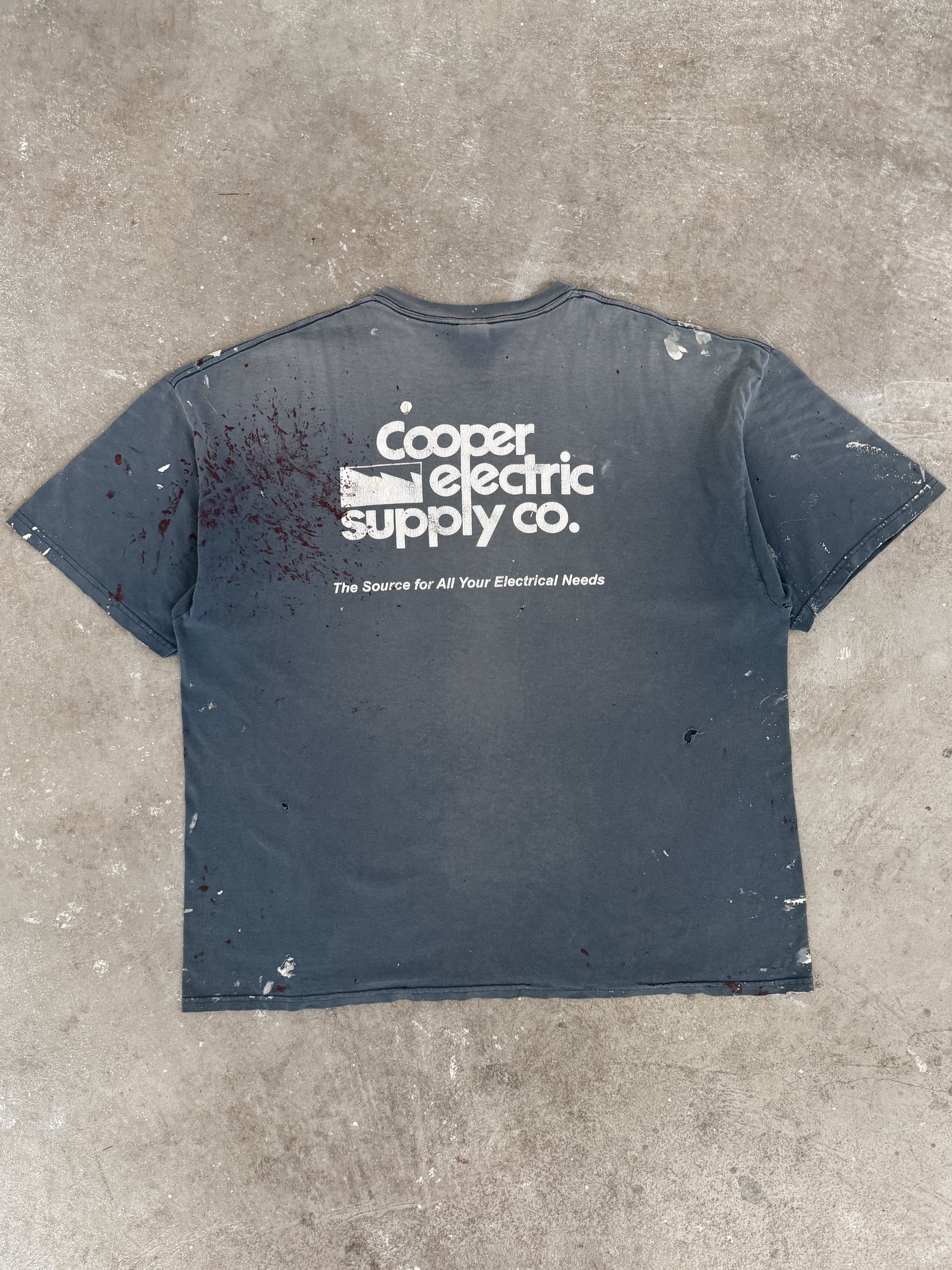 2000s "Cooper Electric" Faded Painted Tee (XXL)