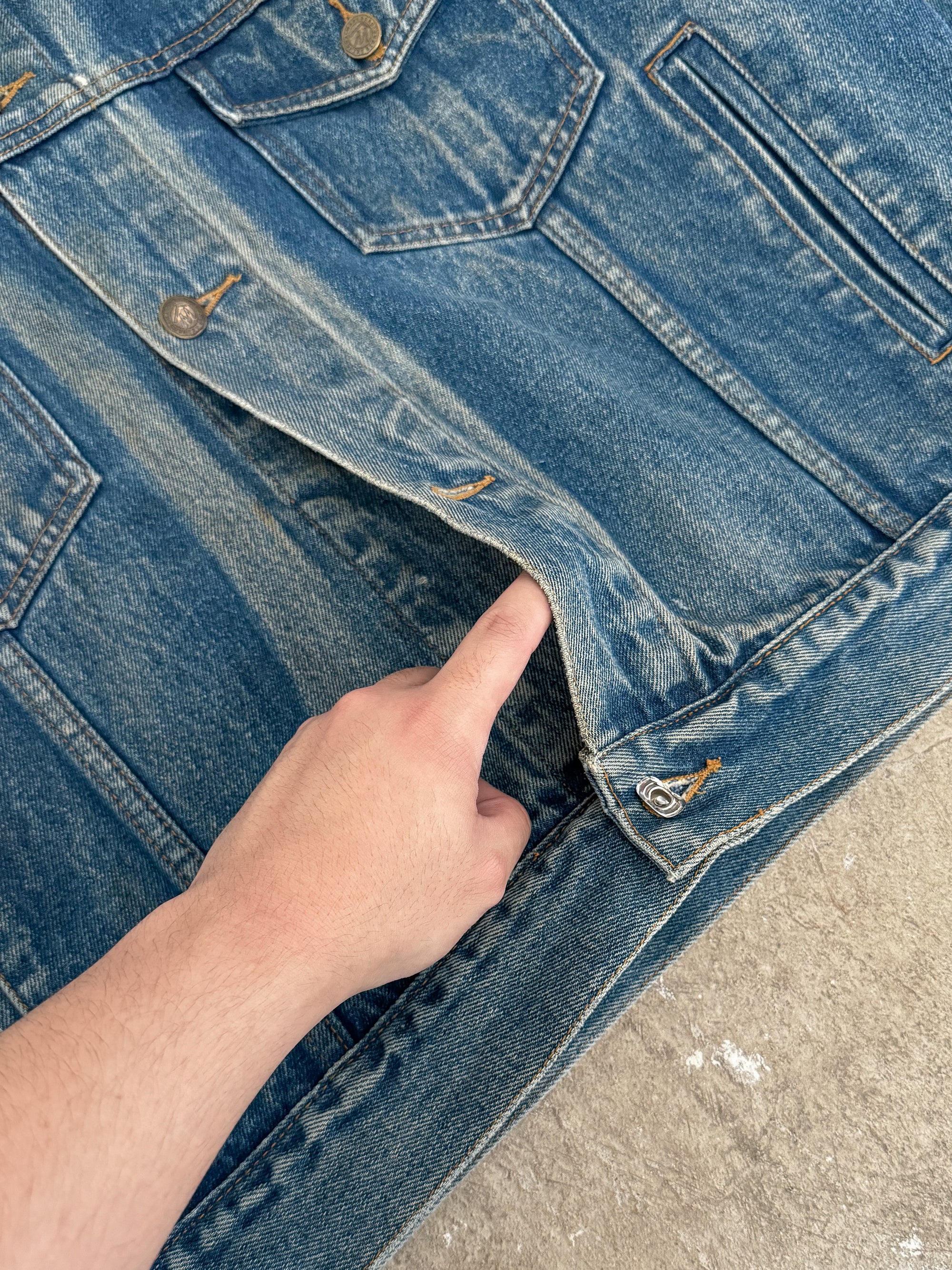 1990s Marlboro Faded Blue Denim Jacket (M)