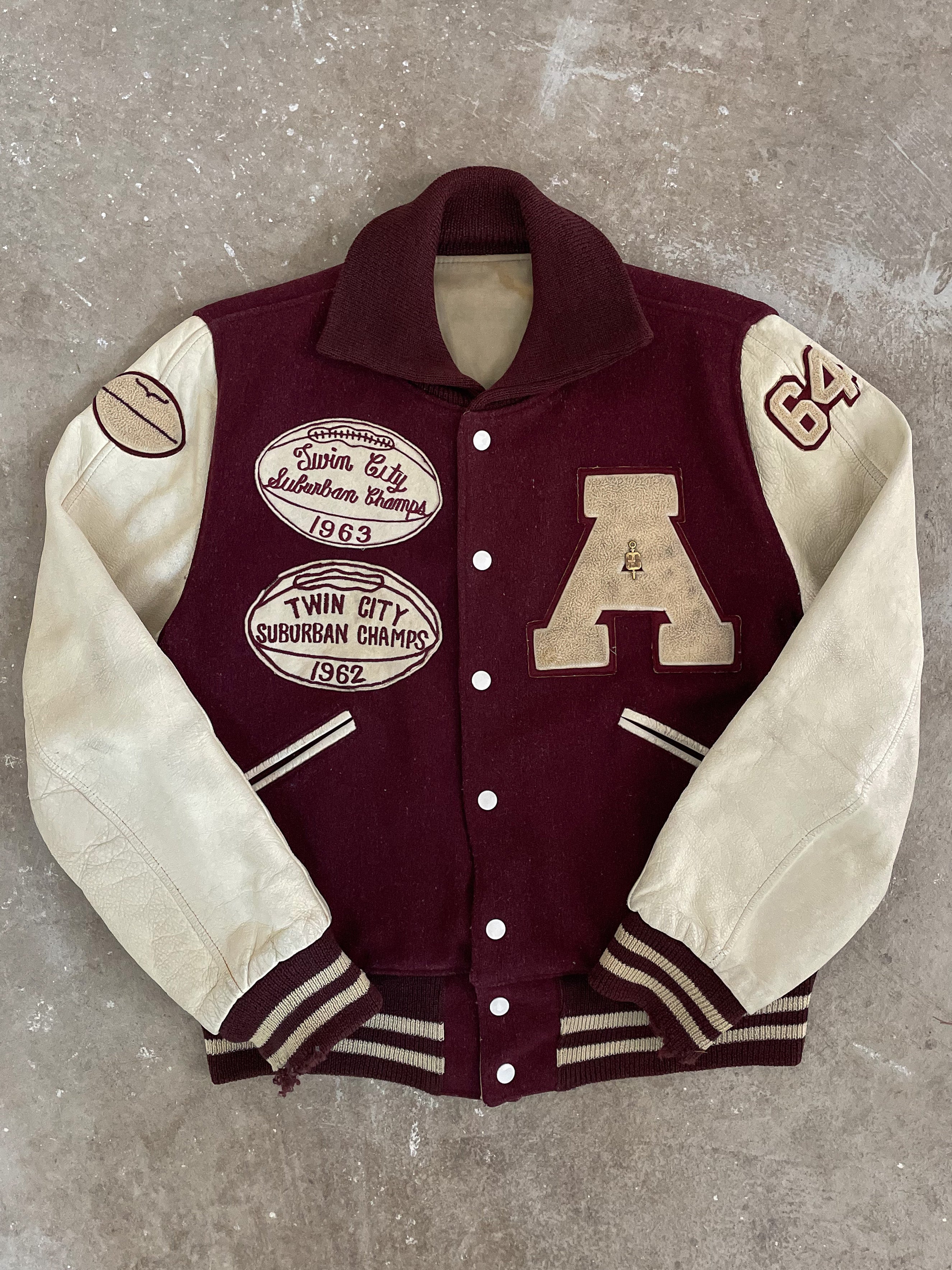 1960s “Tornadoes” Leather Varsity Jacket (M/L) – DAMAGED GLITTER
