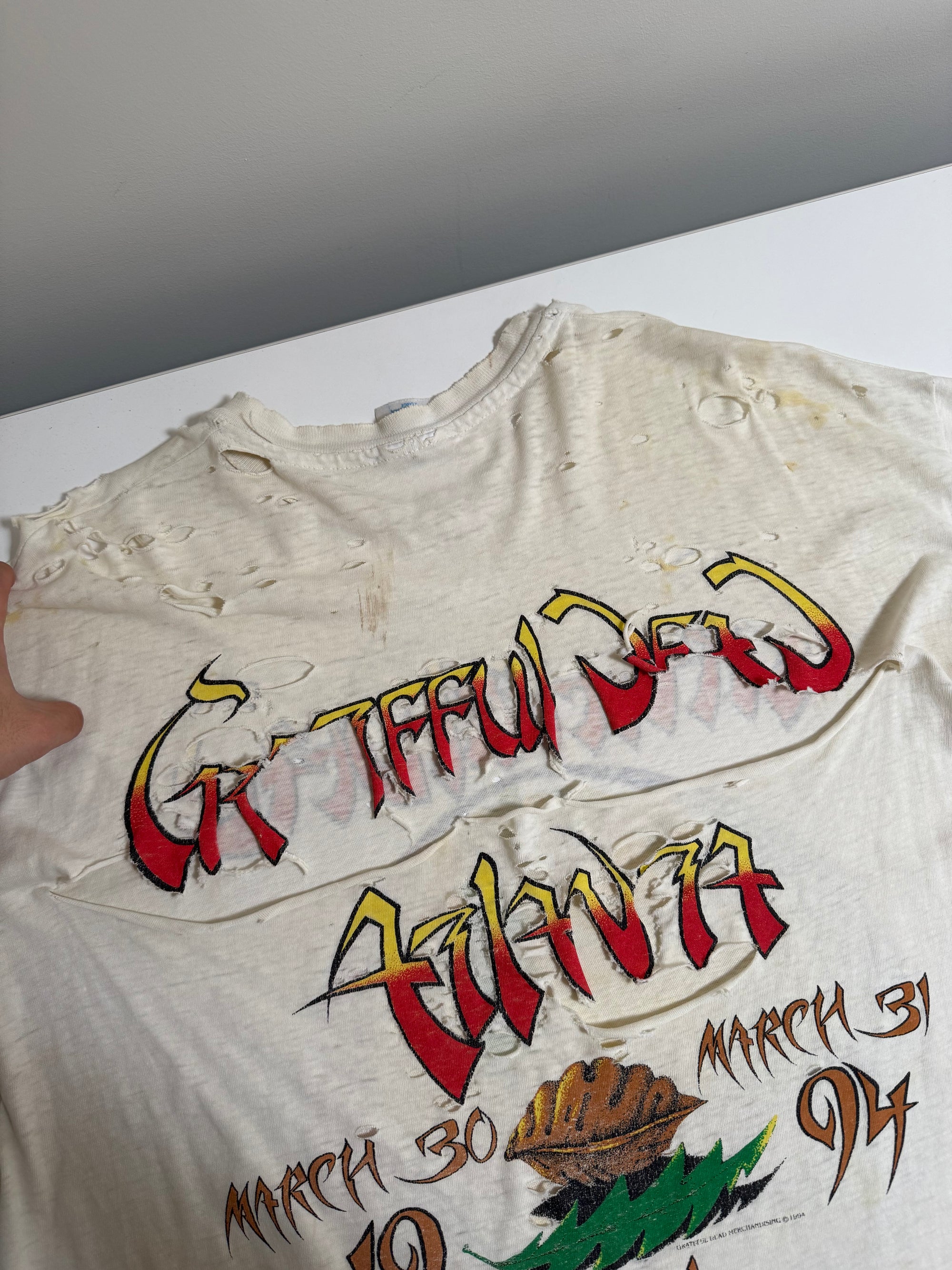 1994 Grateful Dead "Atlanta Peach" Thrashed Tee (XL)