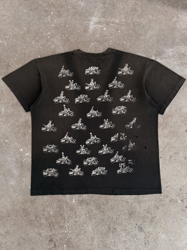 1991 Fashion Victim "Motorcycle Skeleton Sex" Sun Faded Tee (XL)