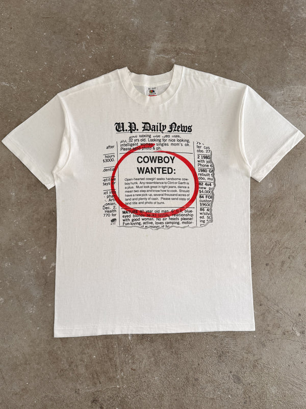 1992 "Cowboy Wanted" Tee (XL)