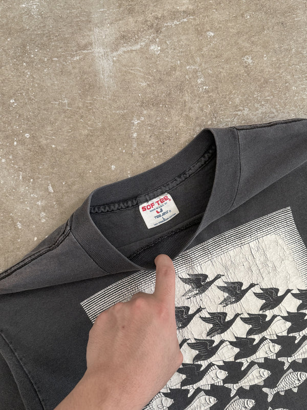1989 MC Escher "Sky and Water" Faded Tee (M)