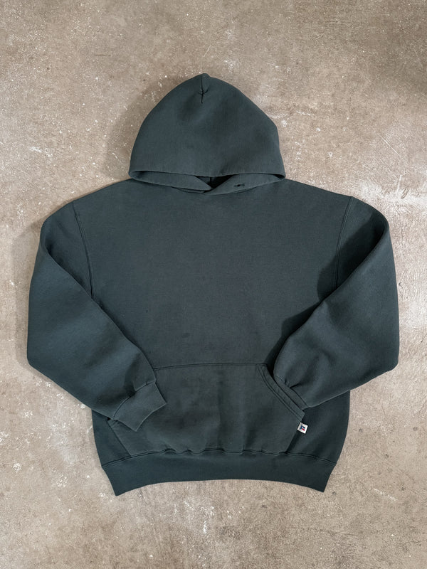 Early 00s Russell Sea Foam Blank Hoodie (M)