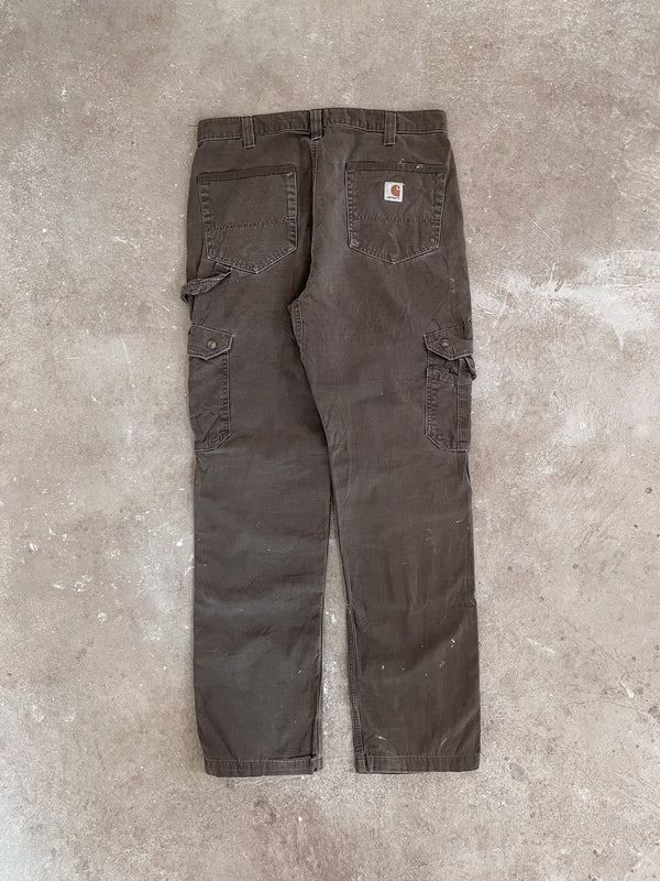 Carhartt B342 Dark Coffee Ripstop Cargo Pants (34X32)