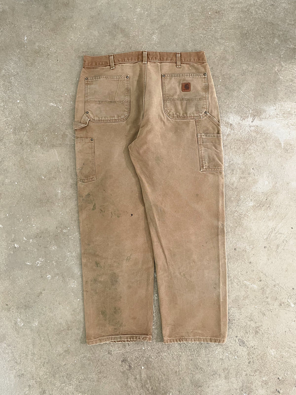 Carhartt B136 Tan Double Knee Work Pants (36X30)