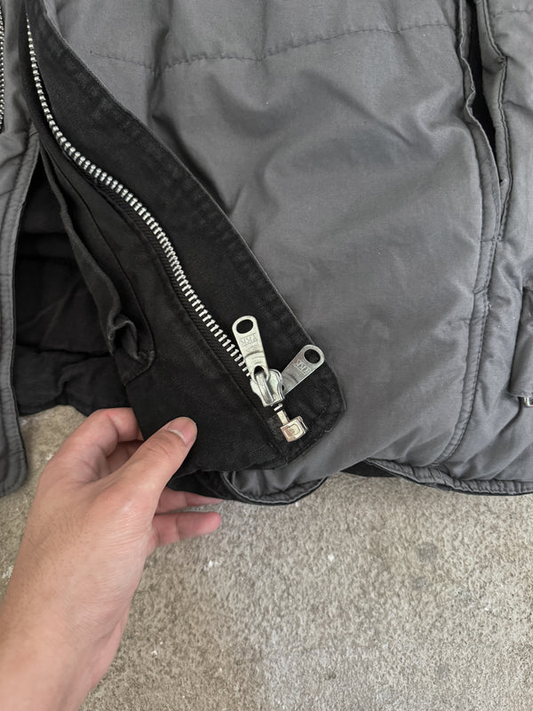 1990s Faded Black Reversible Fireman Clasp Jacket (XL)