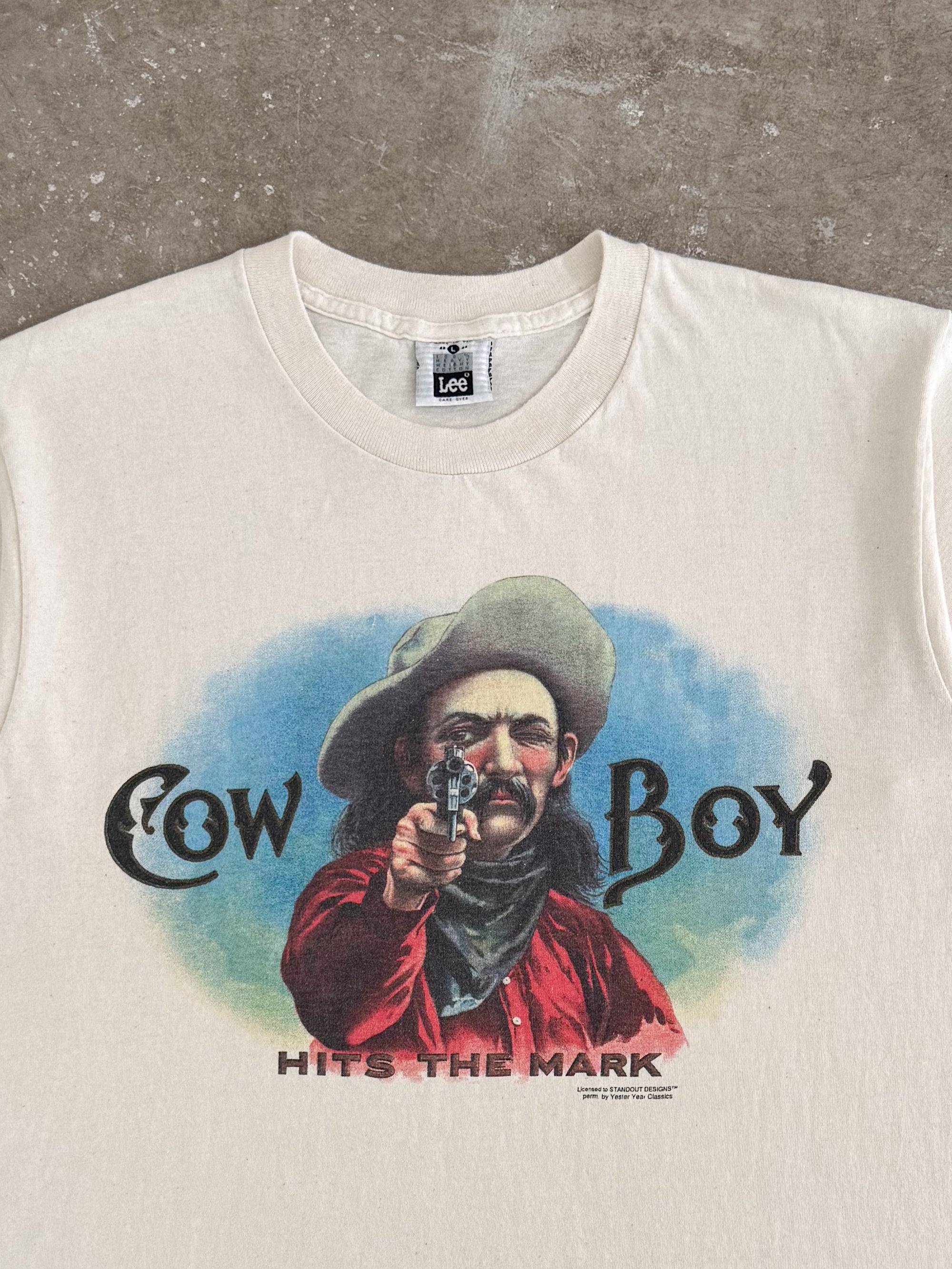 Early 90s "Cowboy Hits The Mark" Tee (L)