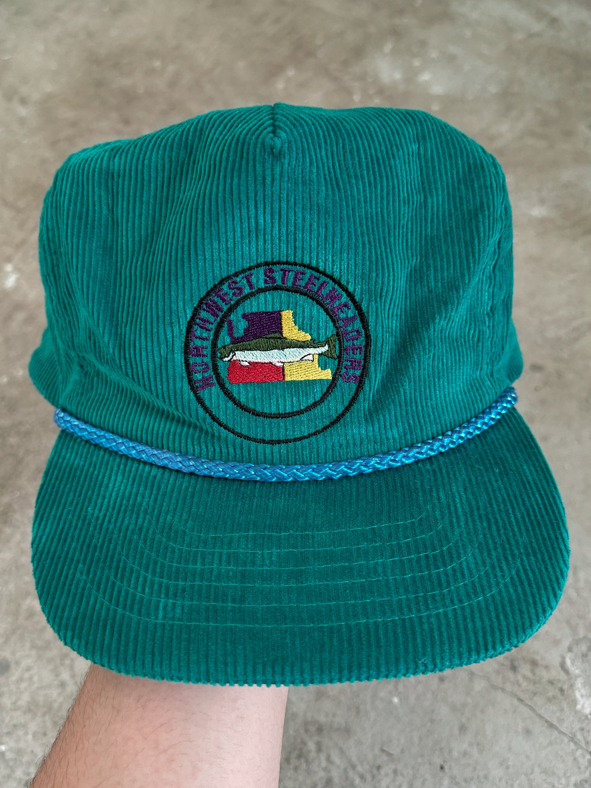 1980s/90s "Northwest Steelheaders" Corduroy Trucker Hat