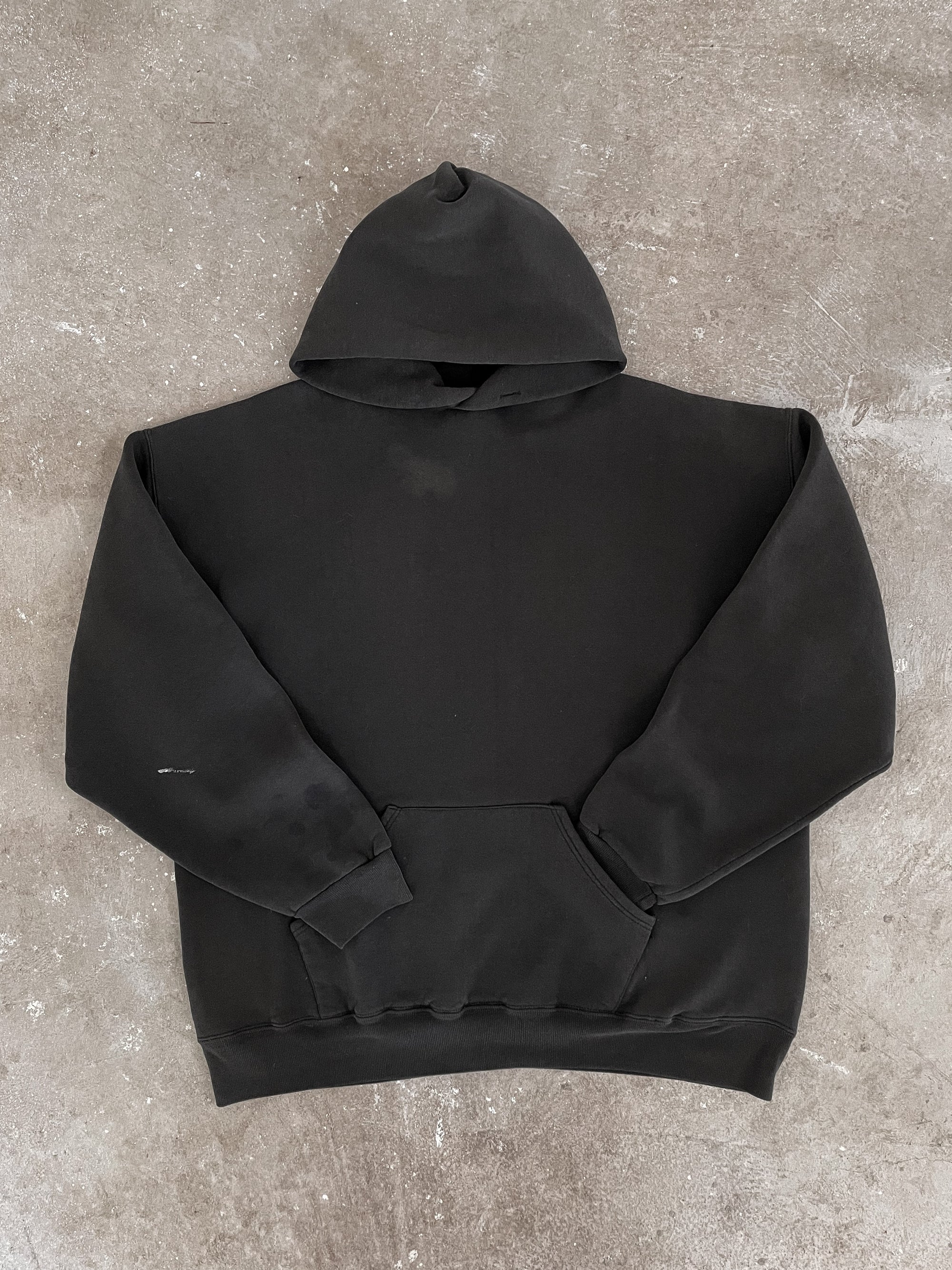 1990s Russell Faded Black Hoodie (XL)