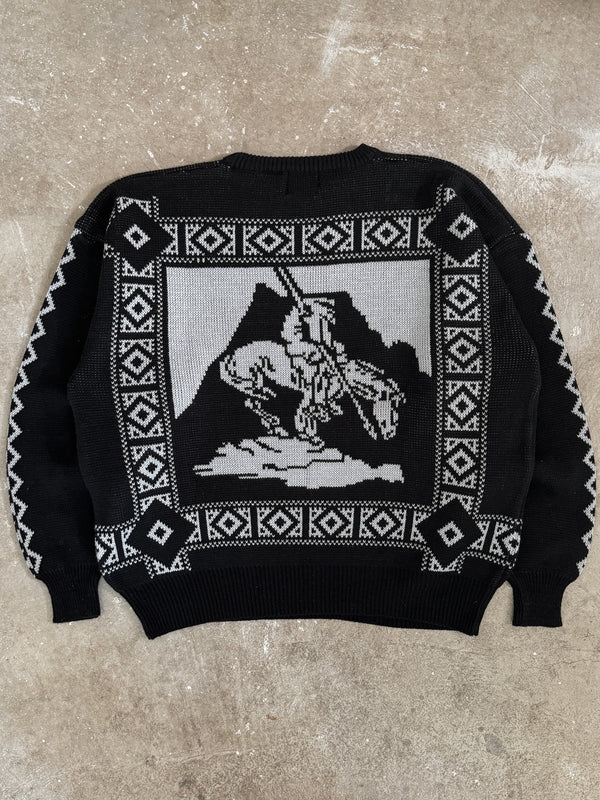 1970s Miller "End of the Trail" Knit Sweater (XL)