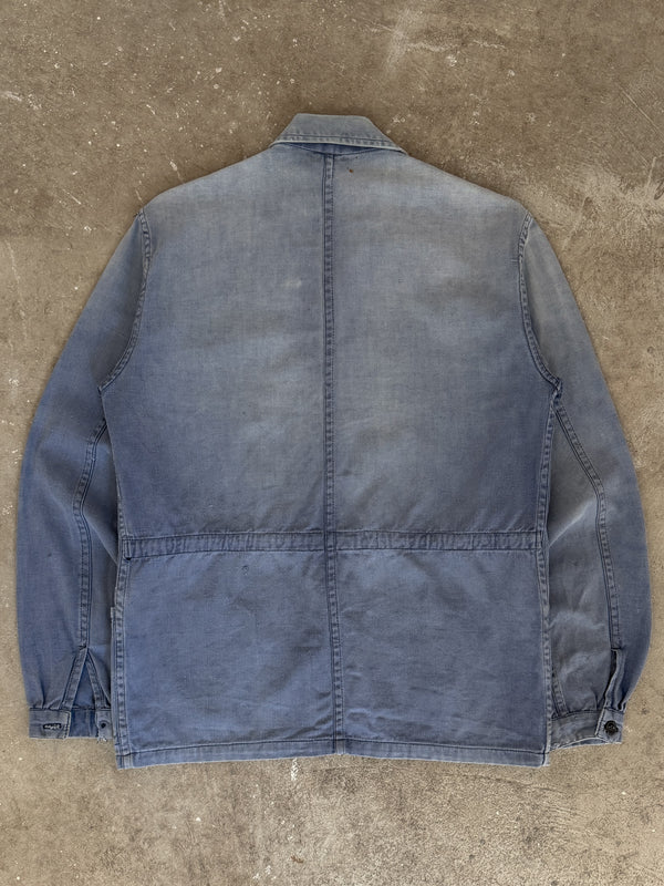 1970s Faded Blue French Chore Jacket (S)
