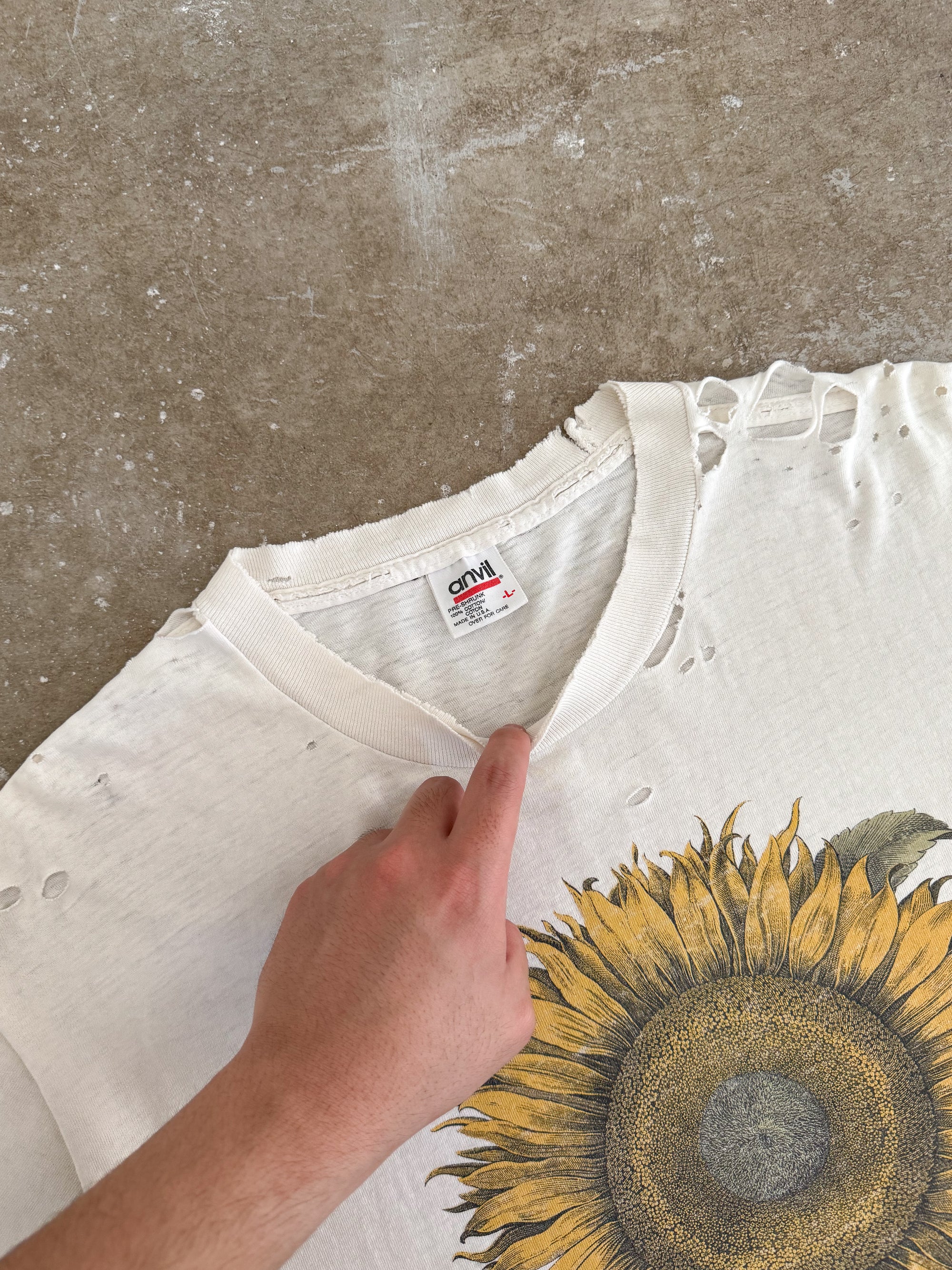 1990s "Flor Solis Major" Thrashed Tee (L)
