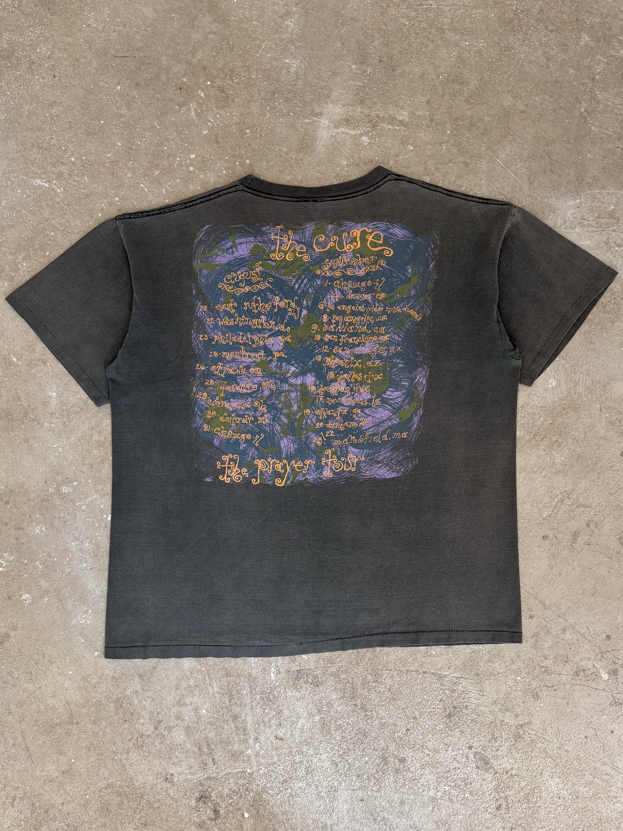 1989 The Cure "The Prayer Tour" Faded Tee (XL)