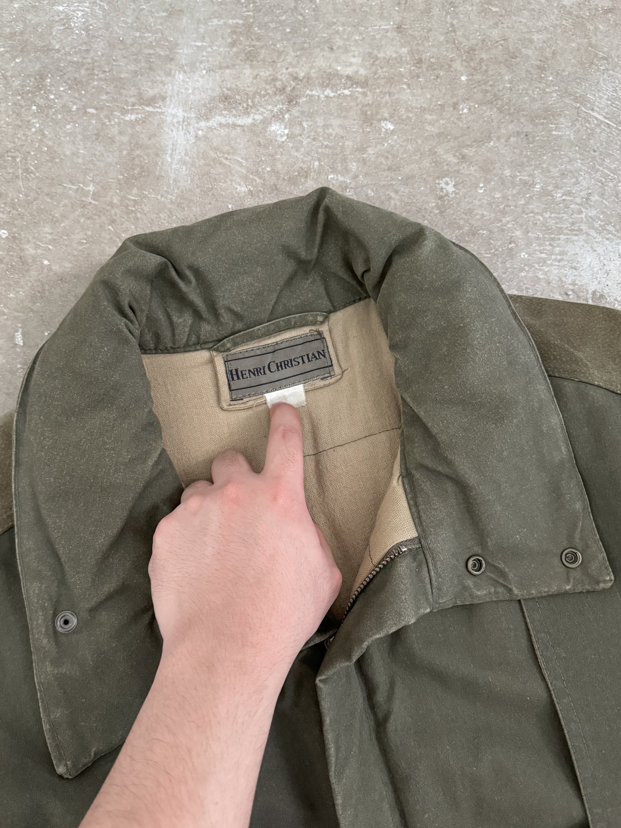 2000 Faded Green Paneled Insulated Cargo Jacket (M)