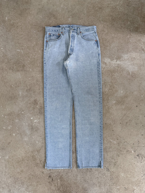 1990s Levis Repaired Faded Blue 501 (30X32)