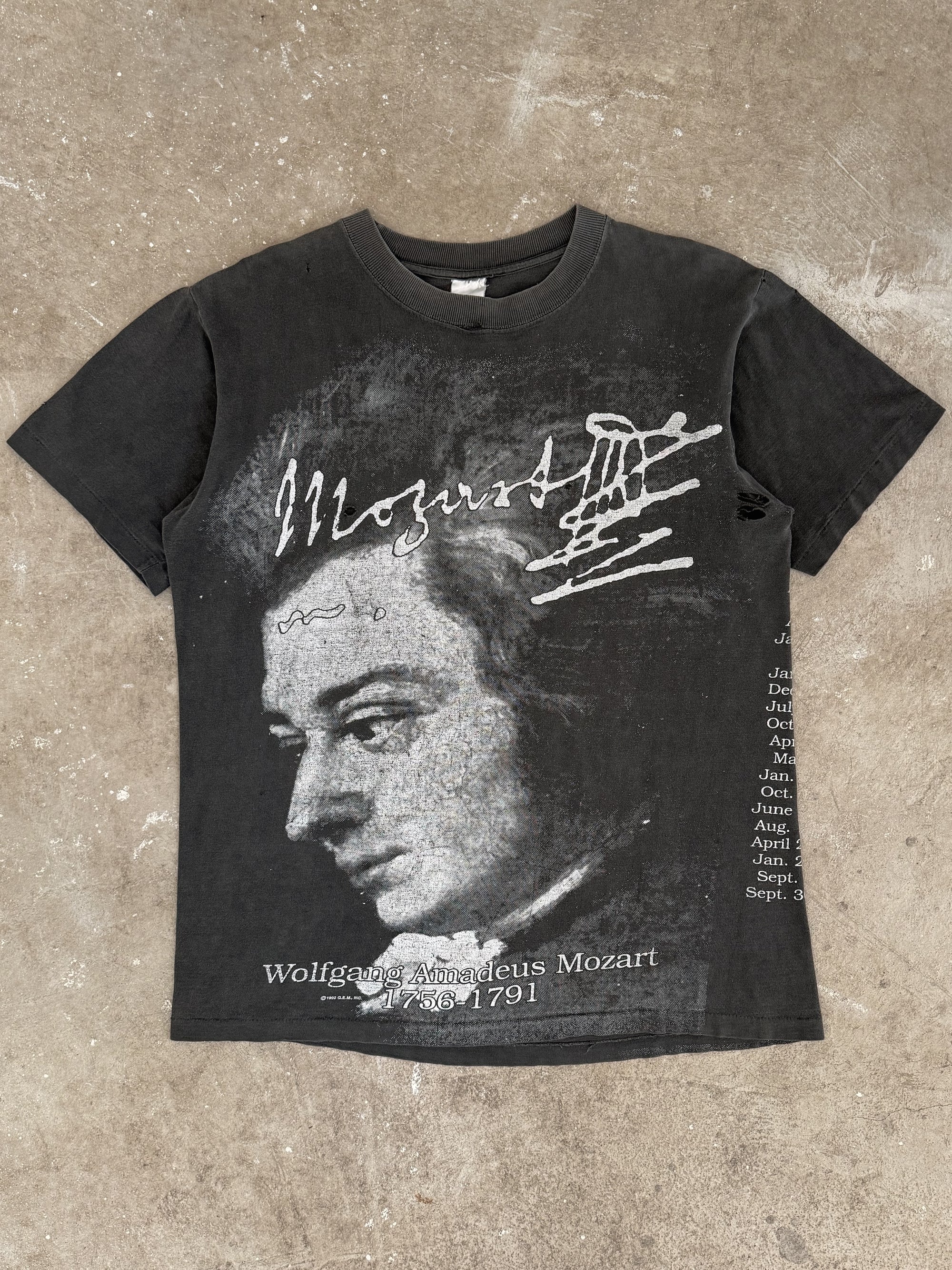 1990s "Wolfgang Amadeus Mozart" Faded AOP Tee (L)