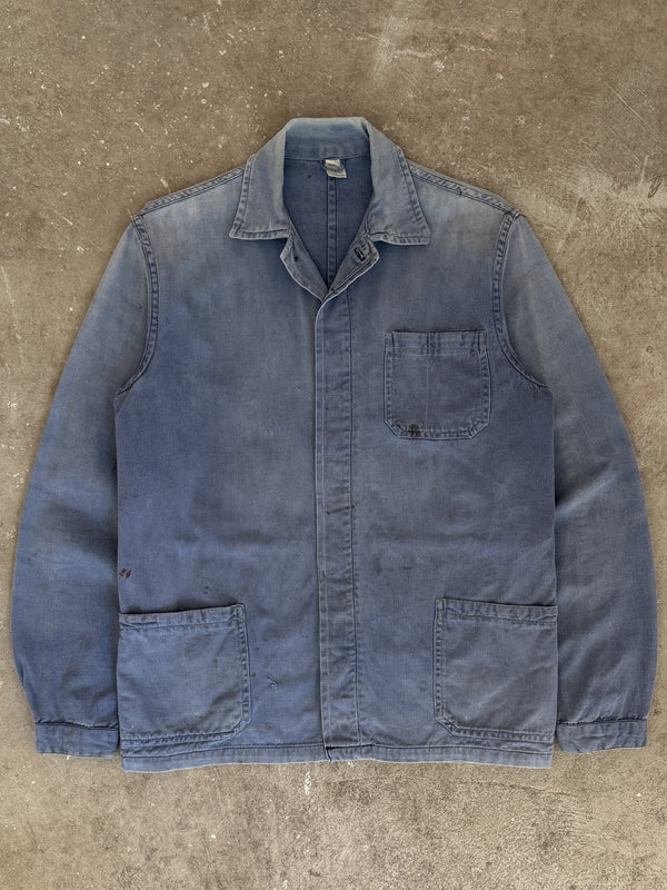 1970s Faded Blue French Chore Jacket (S)