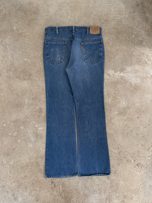 1970s/80s Orange Tab Levis Blue 517 (34X34)