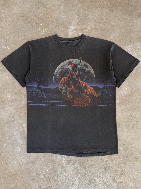 1990s "Cowboy Moon" Faded Tee (XL)