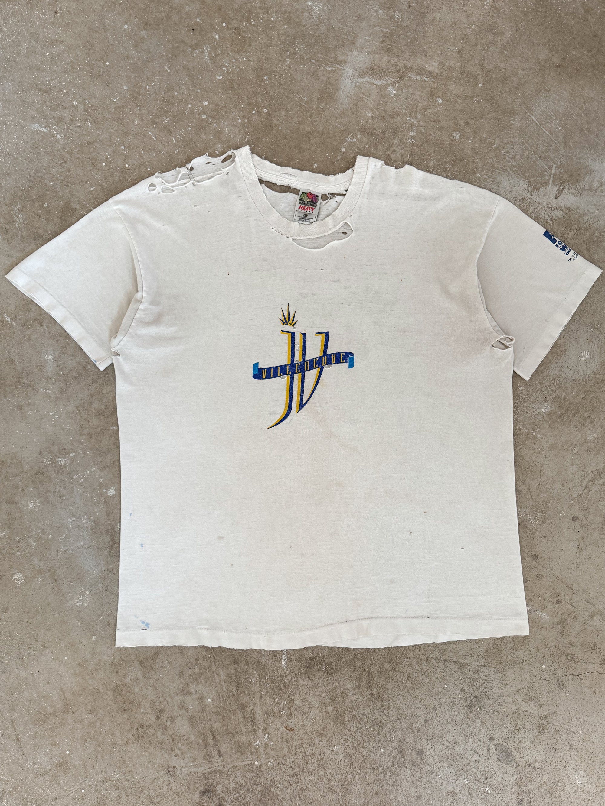 1990s "Jacques Villeneuve" Thrashed Tee (XL)