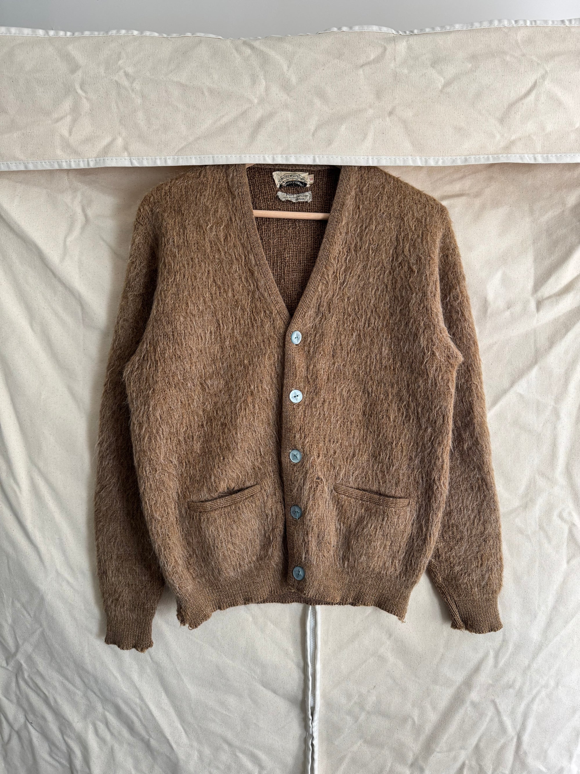 1960s Brown Mohair Cardigan (S)