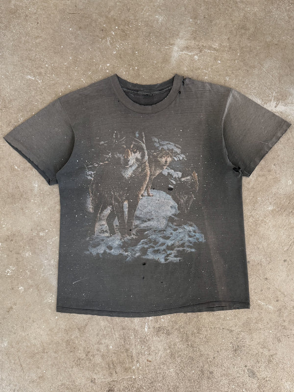 1990s "Snow Wolves" Thrashed Tee (L)