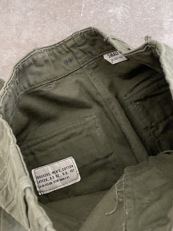 1960s OG-107 Military Fatigue Pants (27X27)