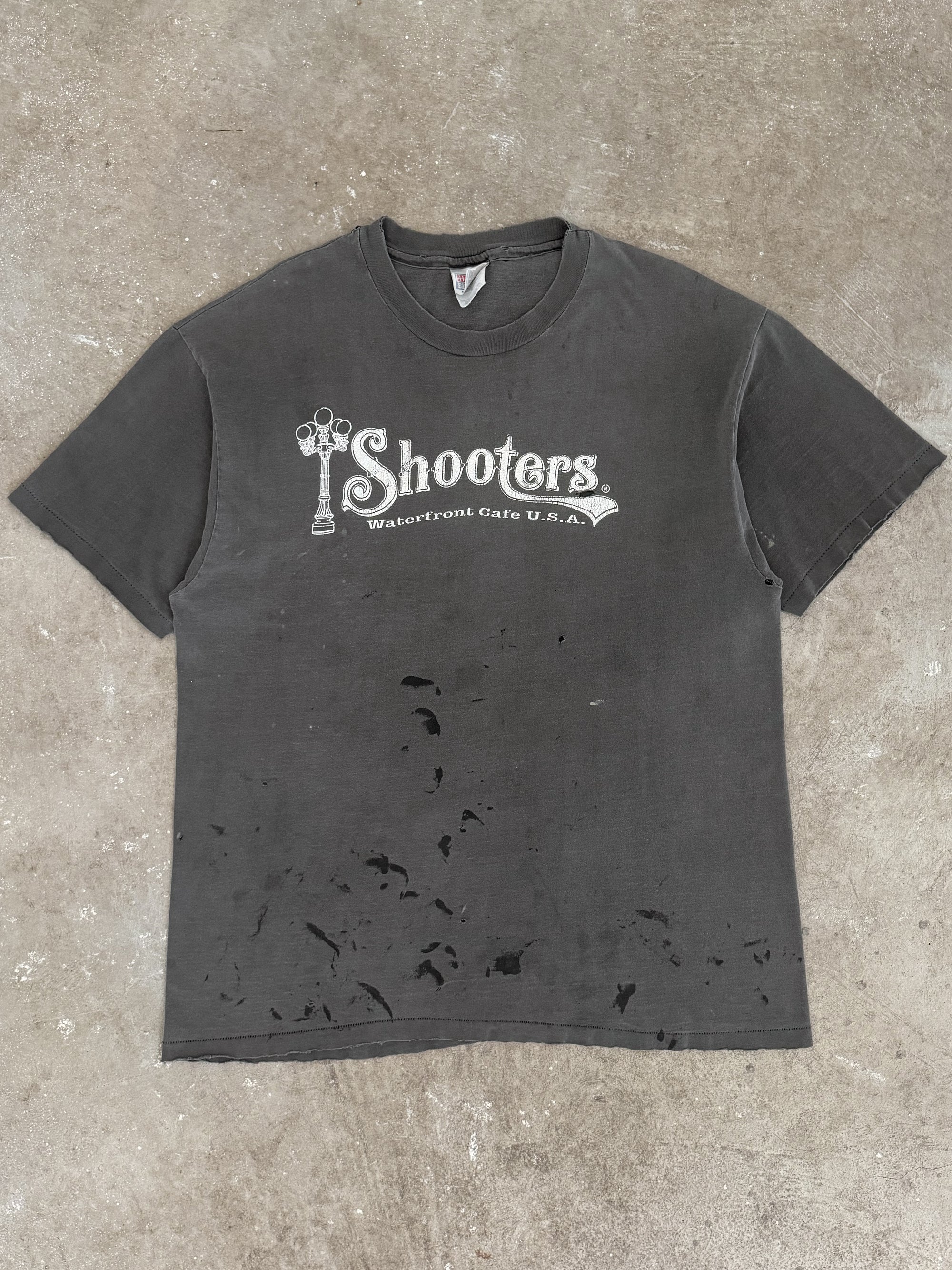 1990s "Shooters" Faded Thrashed Tee (XL)