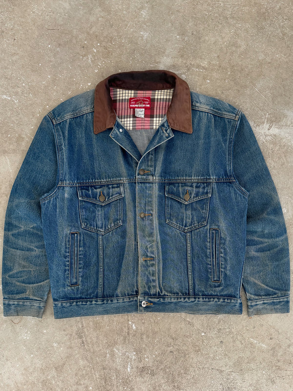 1990s Marlboro Faded Blue Denim Jacket (M)